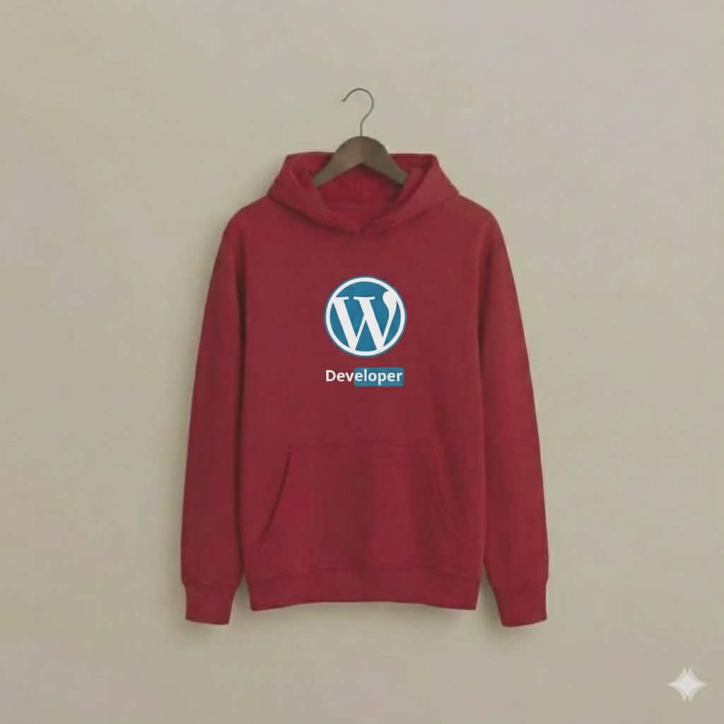 Premium WordPress Developer Hoodie – 300+ GSM Cotton Fleece (Winter Edition)