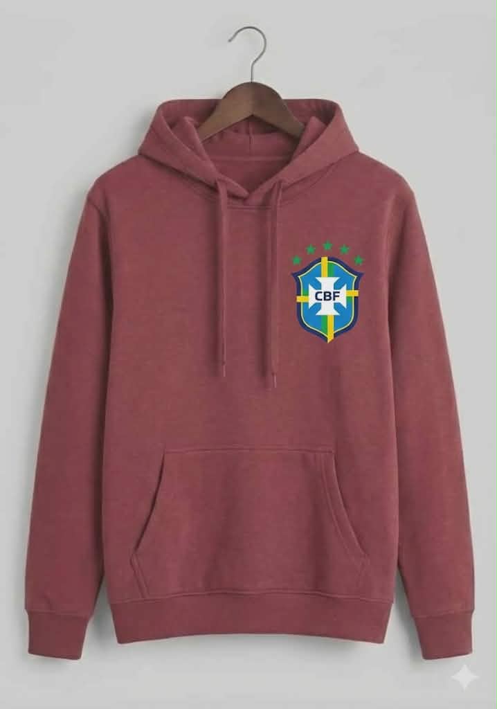 Premium Brazil CBF Hoodie | 300+ GSM Cotton Fleece | Export Quality
