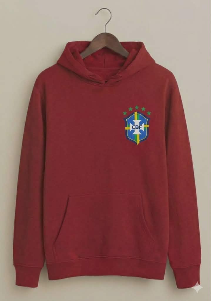 Premium Brazil CBF Hoodie | 300+ GSM Cotton Fleece | Export Quality