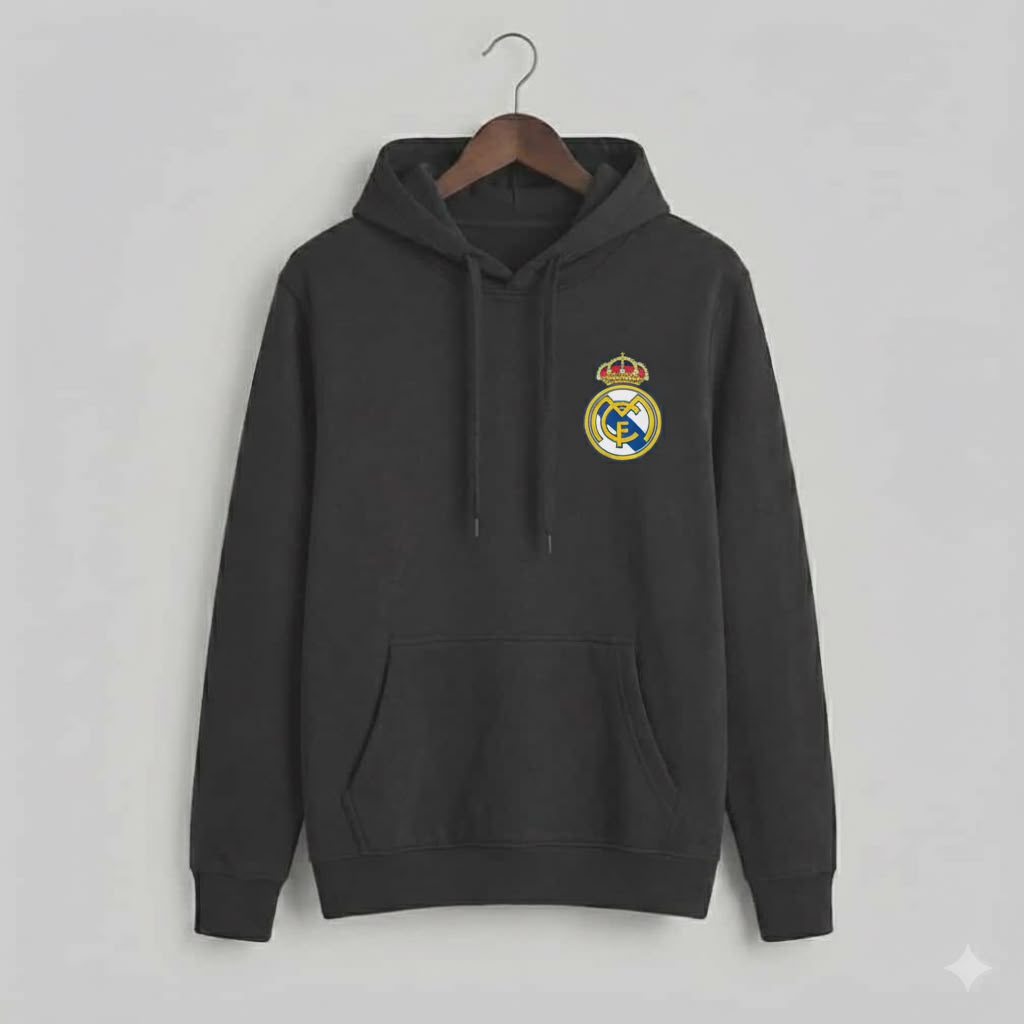 Premium Real Madrid C.F. Fan Hoodie – Ultra-Soft Fleece Football Club Pullover