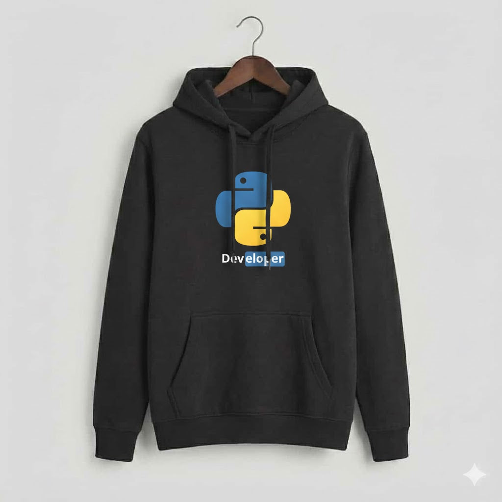 "PYTHON DEVELOPER" Premium Hoodie - DTF Printed Edition