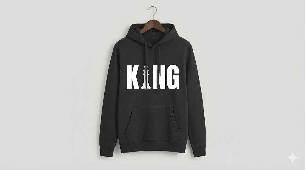 Premium "KING" Chess Edition Hoodie - Unisex Winter Wear