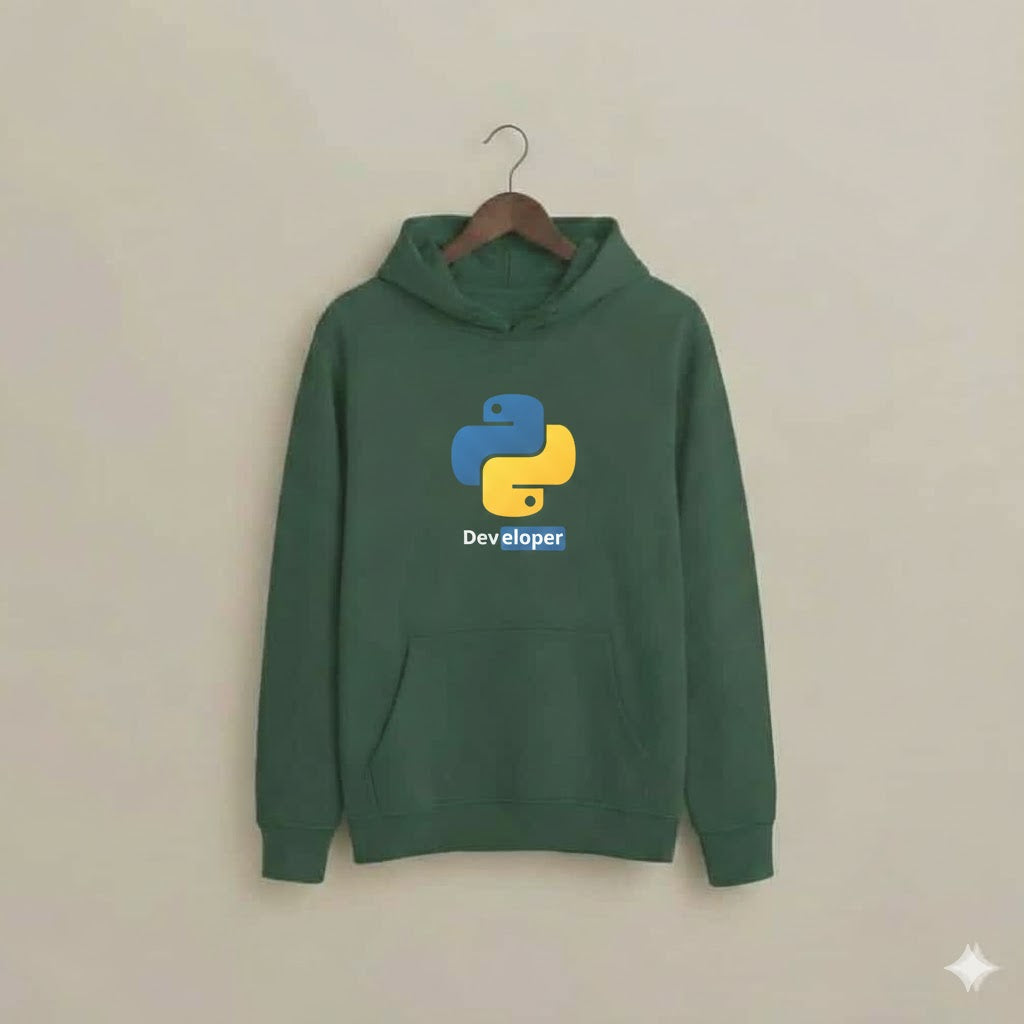 "PYTHON DEVELOPER" Premium Hoodie - DTF Printed Edition