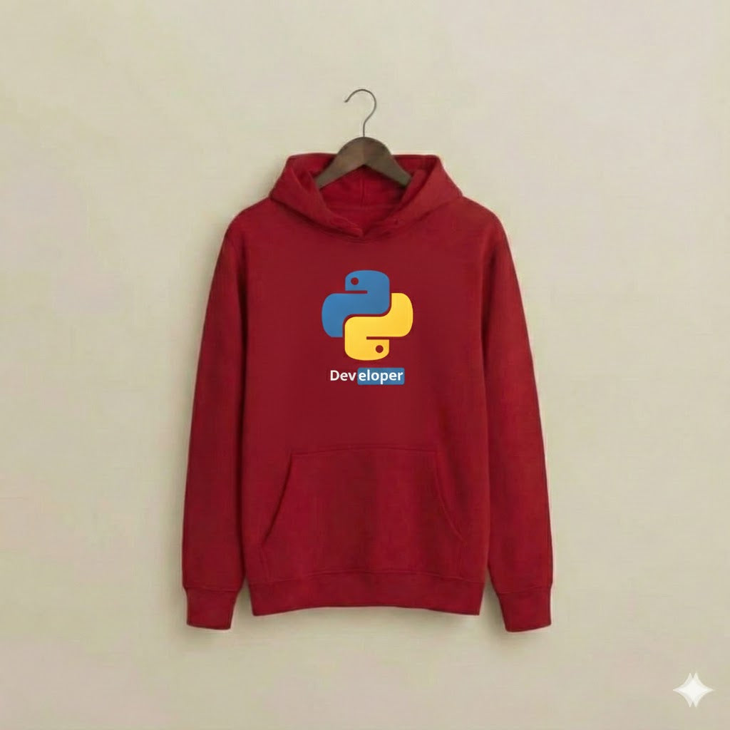 "PYTHON DEVELOPER" Premium Hoodie - DTF Printed Edition