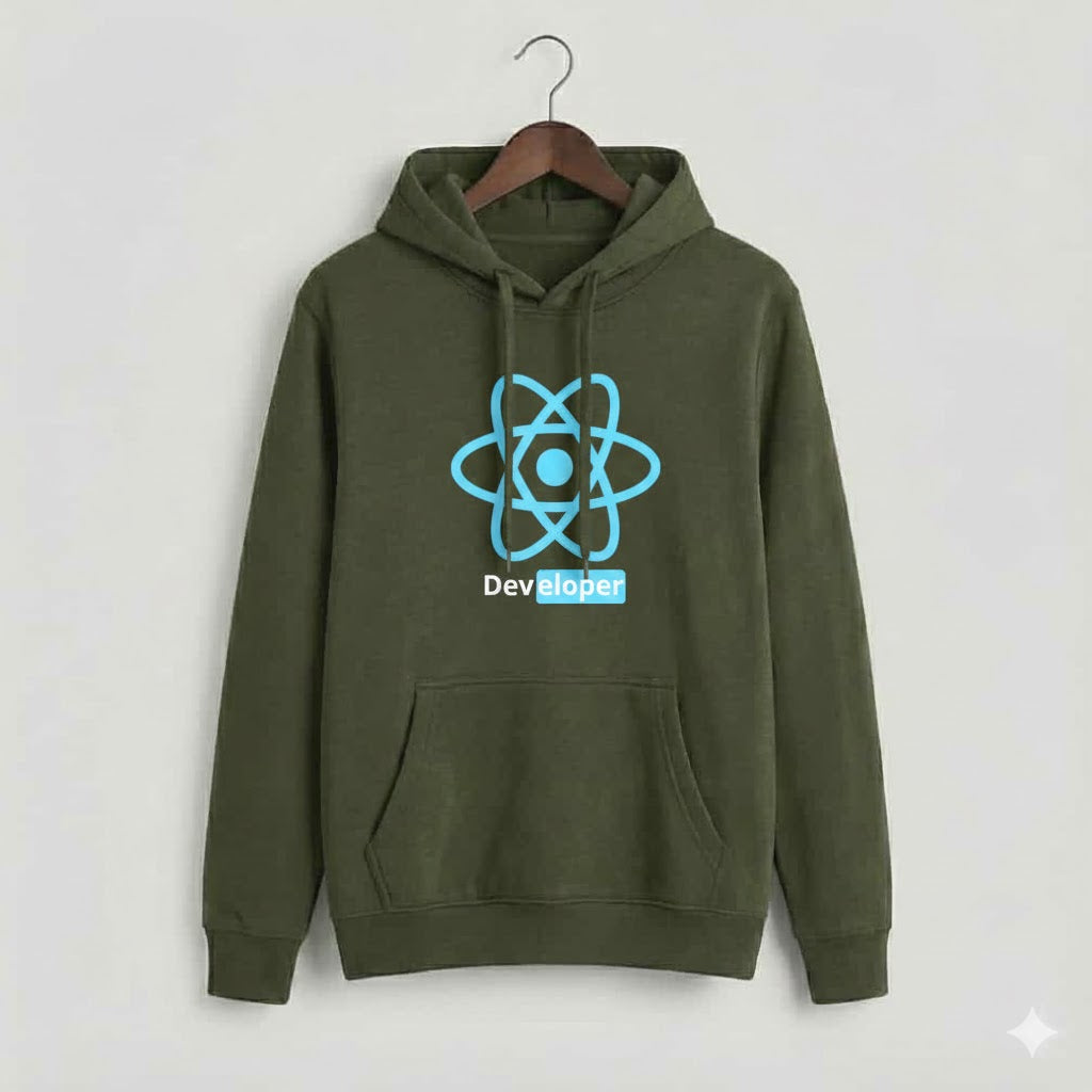 "REACT DEVELOPER" Premium Hoodie - DTF Printed Edition