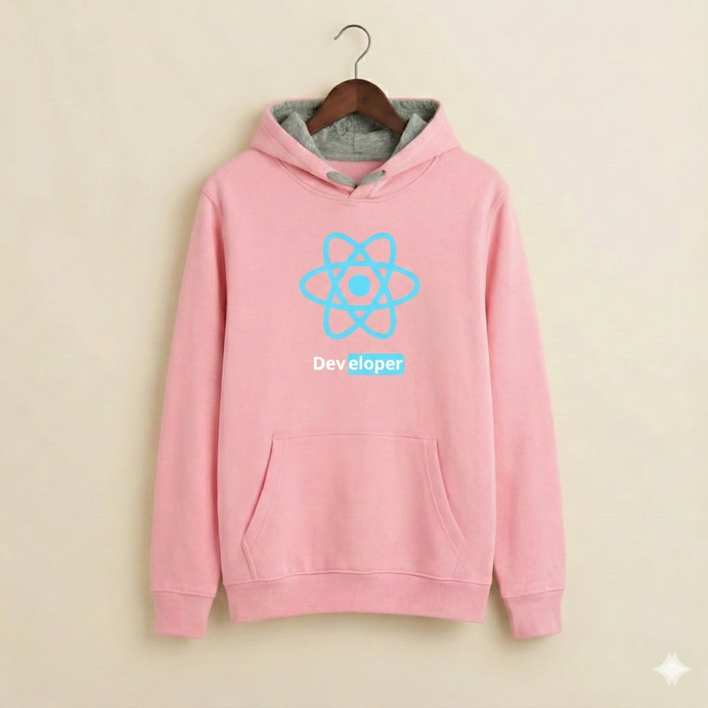 "REACT DEVELOPER" Premium Hoodie - DTF Printed Edition